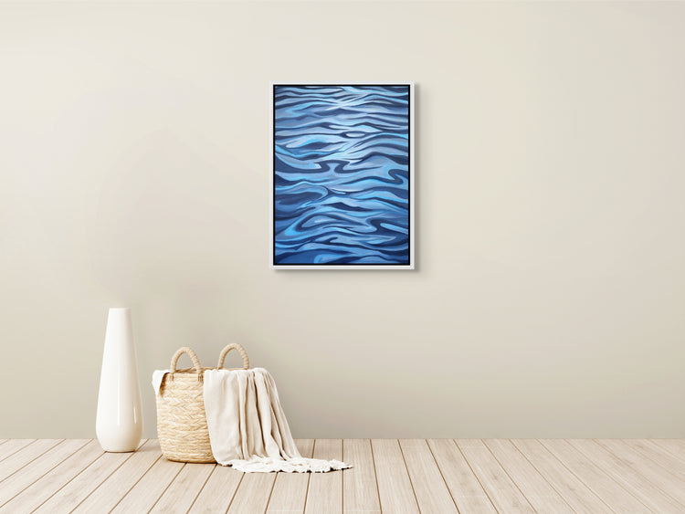 Blue Tide original oil painting 12x16 by Ellie Antonacci, New England coastal scene