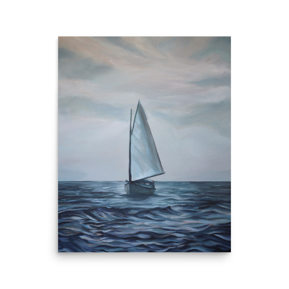 Homeward Bound original oil painting 11x14 by Ellie Antonacci, New England coastal scene