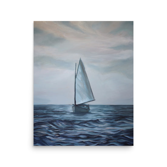 Homeward Bound original oil painting 11x14 by Ellie Antonacci, New England coastal scene