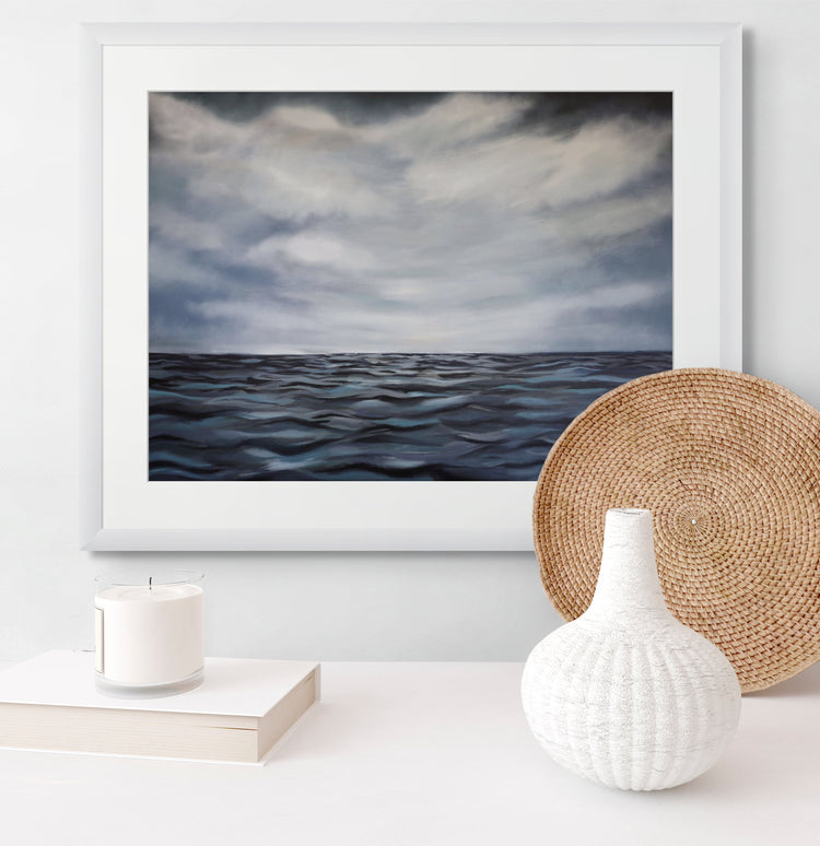 Still Horizon print detail, New England seascape by Ellie Antonacci